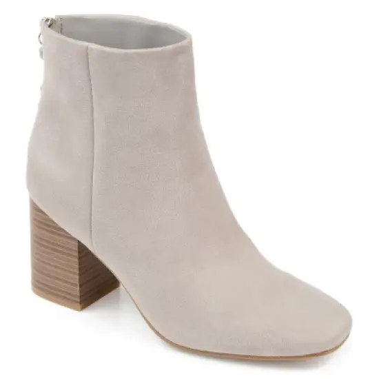 Journee Collection Womens Audrina Tru Comfort Foam Back Heel Zip Stacked Heel Booties image {10}