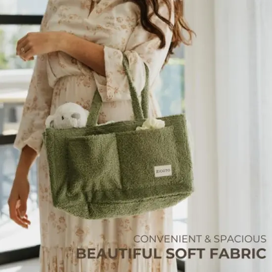 Diaper Caddy Organizer - Versatile Basket for Diapers, Wipes & Baby Essentials - Perfect Baby Shower Gift, Car Storage, & for Expecting Mothers image {7}