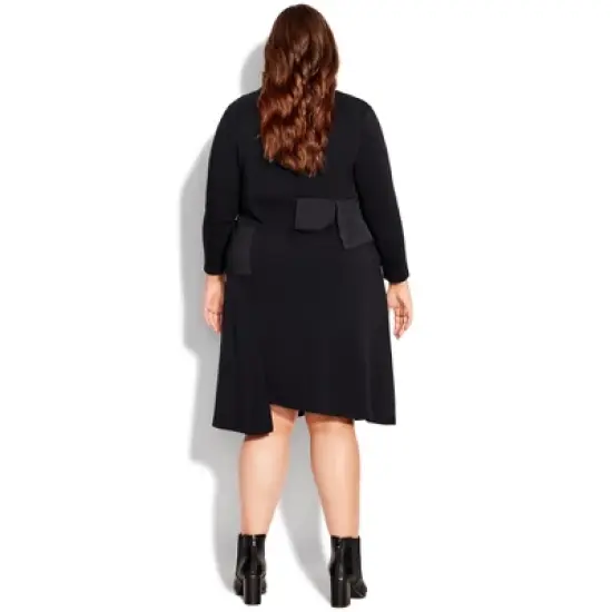 Women's Plus Size Beyond Knit Dress - black | AVENUE image {1}