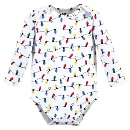 Hudson Baby Unisex Baby Cotton Long-Sleeve Bodysuits, Christmoose image {4}