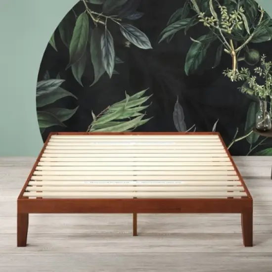 Wen Wood Platform Bed Frame Cherry - Zinus image {7}