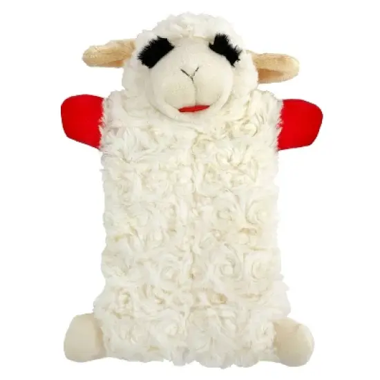 Multipet 9" Lamb Chop Squeaker Mat Dog Interactive Plush Toy image {5}