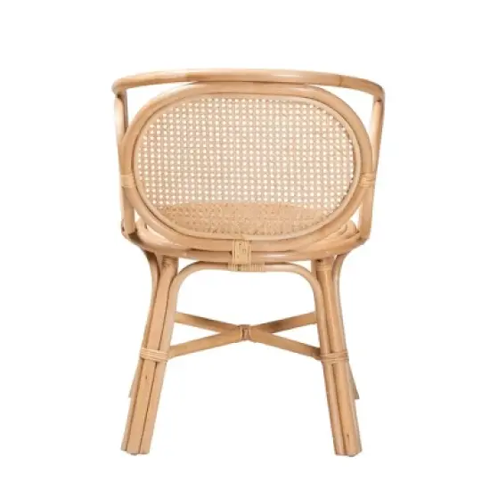 bali & pari Palesa Modern Bohemian Rattan Dining Chair image {4}