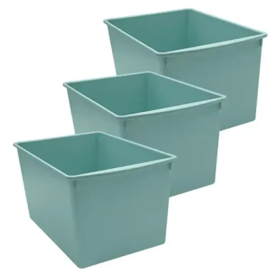Teacher Created Resources&reg; Plastic Multi-Purpose Bin, Calming Blue, Pack of 3 image {4}