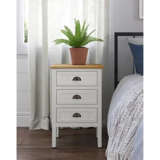 Martin Nightstand Cabinet White - ClickDecor image {1}