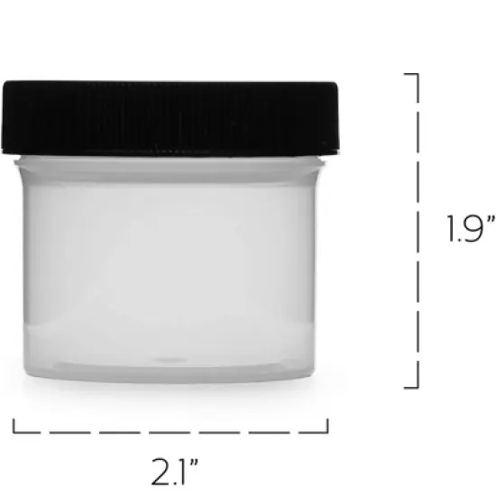 Cornucopia Brands Salad Dressing Condiment Containers 6pk; 2oz To-Go Plastic Mini Food Storage Jars; Carry Up to 4 Tablespoons image {2}