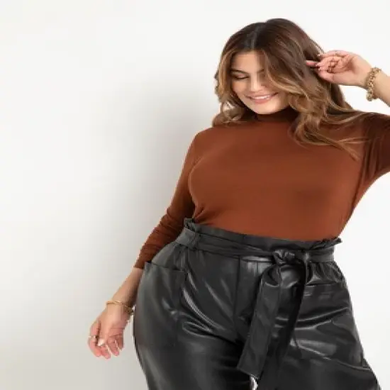 ELOQUII Women&rsquo;s Plus Size Layering Tneck image {9}
