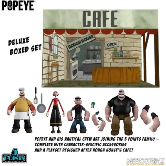 Mezco Toyz Popeye 5 Points Deluxe Action Figure Box Set image {1}