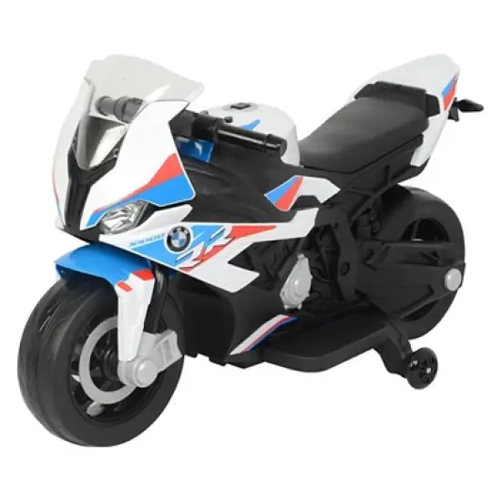 Best Ride on Cars 12V BMW Motorcycle Powered Ride-On - White: Plastic, 3+ Years, 50 lb Capacity image {1}