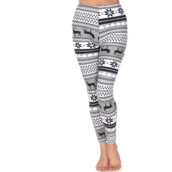 Women's One Size Fits Most Printed Leggings - One Size Fits Most - White Mark image {3}