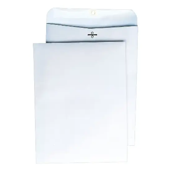 Quality Park Clasp Envelope 9 x 12 28lb White 100/Box 38390 image {1}