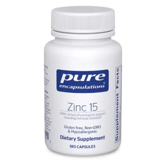 Pure Encapsulations Zinc 15 mg - Immune System Support, Growth and Development, Wound Healing, Prostate, and Reproductive Health image {10}