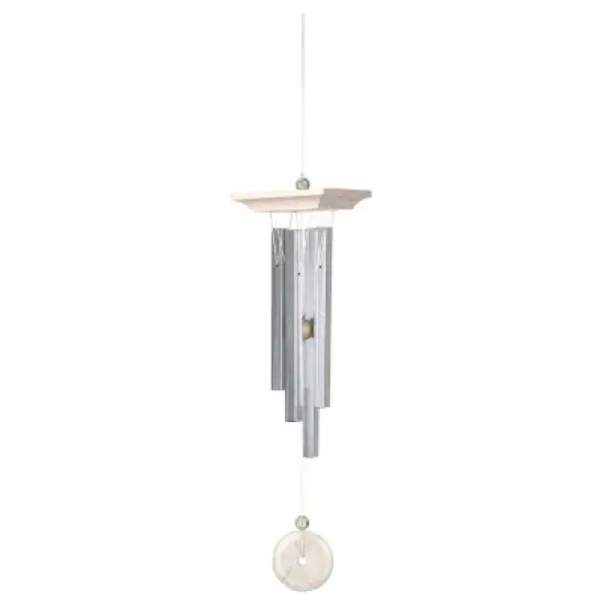 Woodstock Wind Chimes For Outside, Garden D&eacute;cor, Outdoor & Patio D&eacute;cor, Woodstock White Marble Chime Silver Wind Chimes image {8}