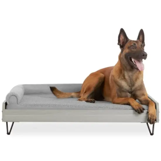 TailZzz Asher Wooden Pet Bed with Mattress  Elevated Pet Bed Greenguard Gold Certified Wooden Pet Bed image {15}