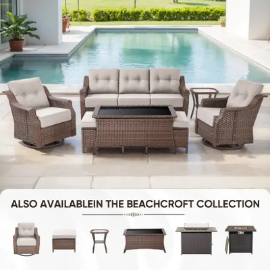 Gymojoy Outdoor Sofa Couch 3 Seater Sofa Deep Seat Sofa image {6}