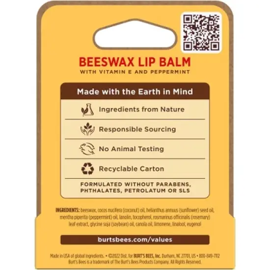 Burt's Bees Natural Origin Beeswax Lip Balm - 0.15oz image {8}