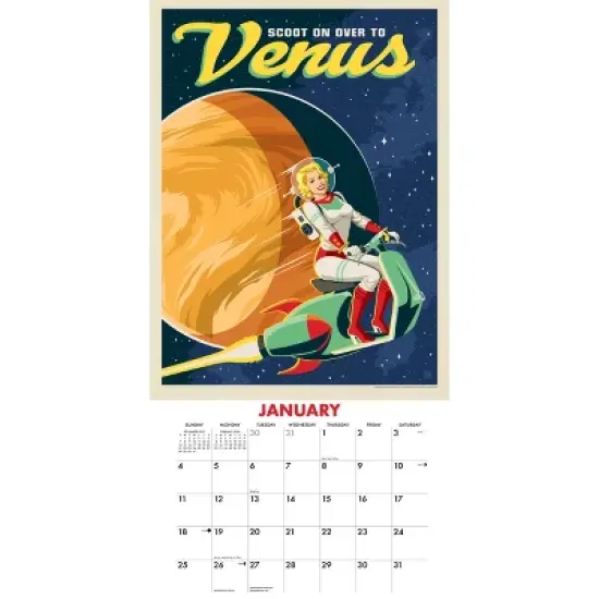 Willow Creek Press 12"x12" 2026 Space Travel Wall Calendar image {2}