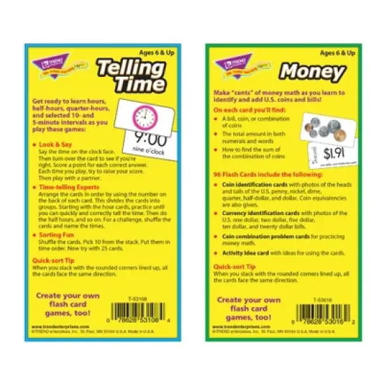TREND Time and Money Skill Drill Flash Cards Assortment image {4}