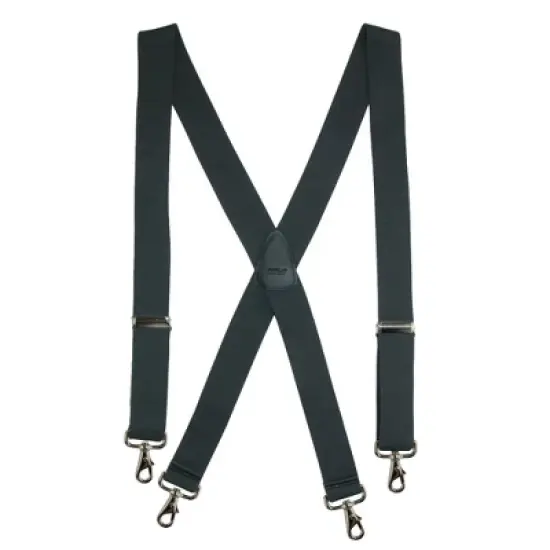 CTM Men's Elastic Solid Color X-Back Suspender with Swivel Hook Ends image {3}