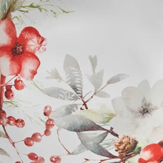 Split P First Snow Floral Red Salad Plate Set Of 4 image {2}