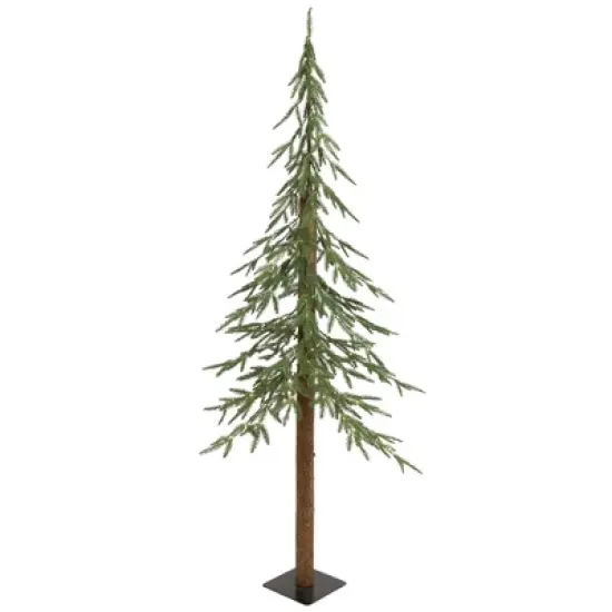 Northlight Pre-Lit Medium Alpine Artificial Christmas Tree - 6' - Clear LED Lights image {4}