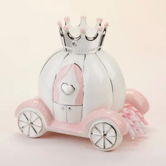 Baby Aspen "Little Princess" Carriage Ceramic Piggy Bank | BA21017NA image {3}