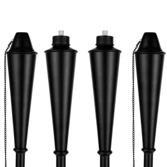 BIRDROCK HOME 4pk Mallorca Torches - Black image {1}
