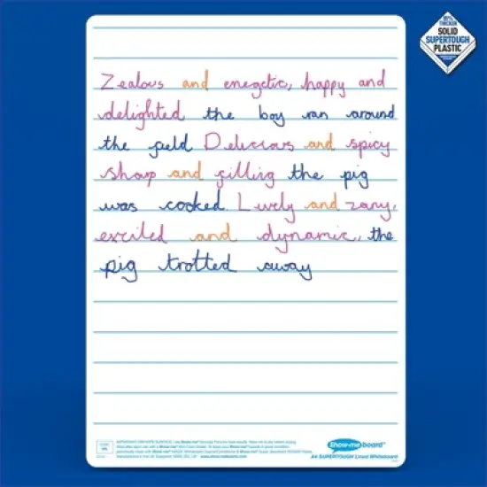 Show-me&reg; Bulk Box of 100 x A4 Lined/Gridded Double Sided Lapboards, with Pens, Erasers, Cleaner image {8}