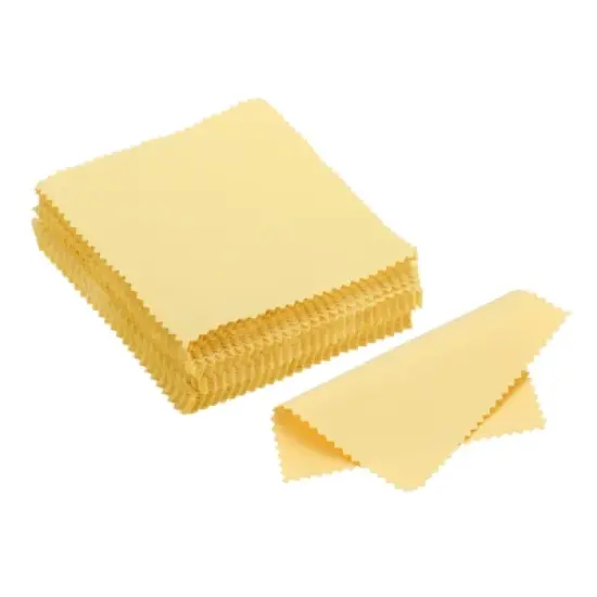 Unique Bargains Reusable Double-Sided Microfiber Brass Jewelry Cleaning Cloth 50 Pcs image {6}