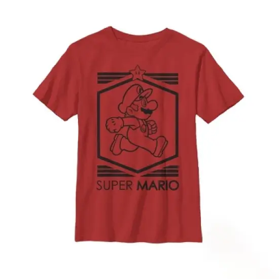 Boy's Nintendo Super Mario Star Outline T-Shirt image {2}