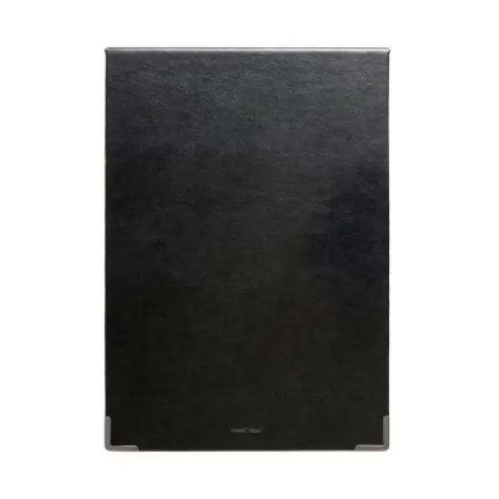 Vegan Leather Paper Bloc Composition Notepad Black - russell+hazel: Hard Cover Journal, 7x10", 120 Pages, Foil Accent image {3}