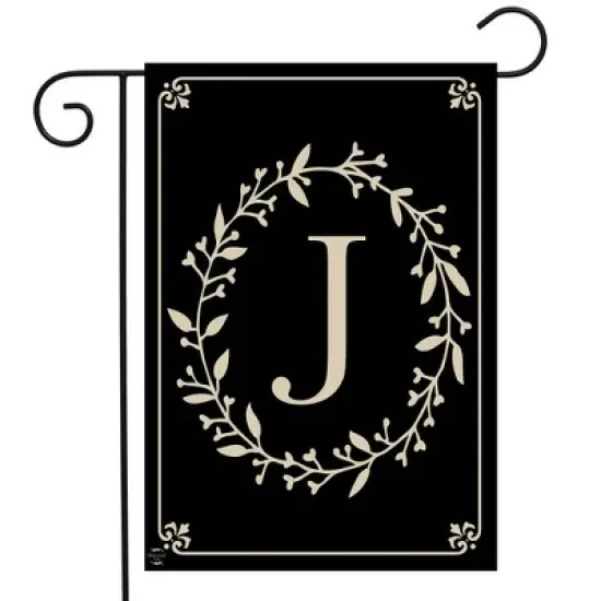 Briarwood Lane Everyday Garden Flag 18x12.5 For Outdoor Briarwood Lane Classic Monogram Letter J Garden Flag Flag Garden Flag Flags For Outside image {1}
