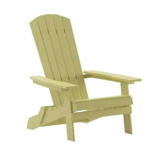 Merrick Lane Poly Resin Folding Adirondack Lounge Chair - All-Weather Indoor/Outdoor Patio Chair image {19}