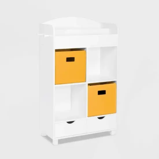 Kids' Book Nook Collection Cubby Storage Cabinet and Bookrack with 2 Bins - RiverRidge image {7}