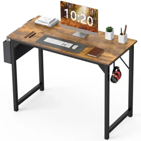 Mr Ironstone 40 inch Computer Desk for Home Office, Office Table for Small Spaces, Writing Desk with Headphone Hooks image {7}