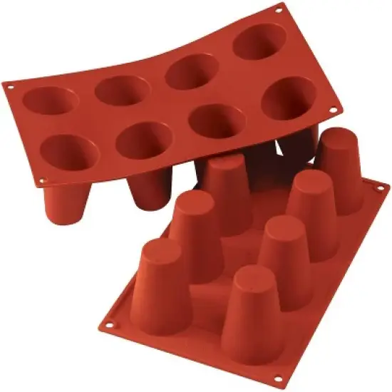 Silikomart Silicone Bakeware Baba 3.1 Oz, 2.17" Diam. x 2.36" Deep, 8 Cavities image {3}