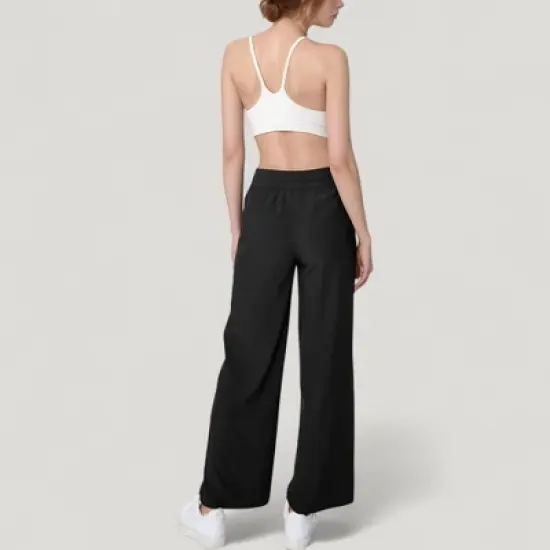 Anna-Kaci Active Women's High Waist Wide Leg Pants with Drawstring Waist and Front Pockets image {4}