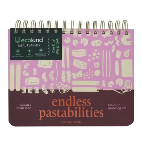 Continental Accessory Weekly Meal Planner Twin Wire Texture Hard Cover Journal 6.75"x8" 128 Sheets image {1}