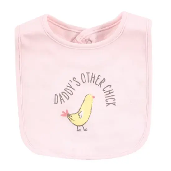 Hudson Baby Infant Girl Cotton Bibs, Hogs And Kisses, One Size image {4}