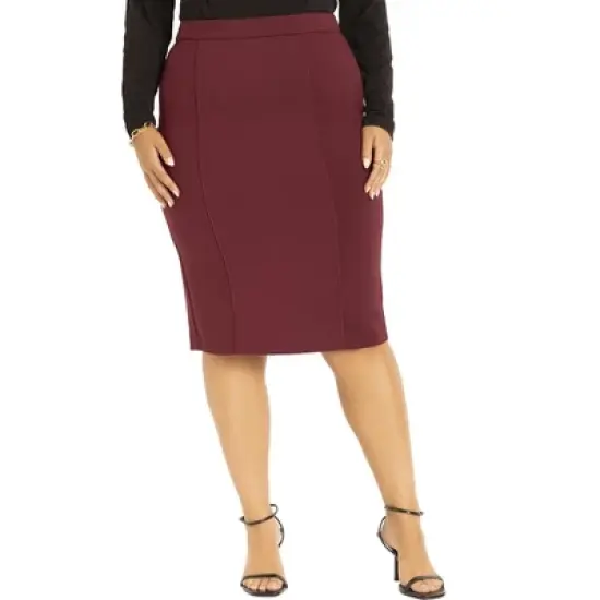 ELOQUII Women&rsquo;s Plus Size The Ultimate Stretch Suit Pencil Skirt image {7}