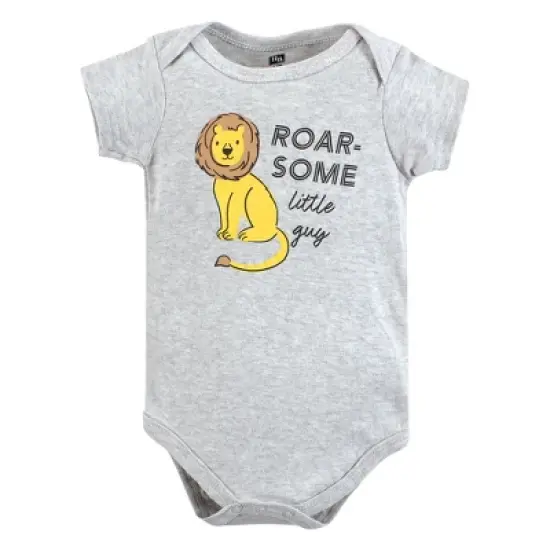 Hudson Baby Unisex Baby Cotton Bodysuits, Safari Animals image {2}