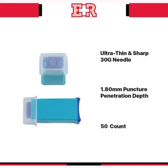 Ever Ready First Aid Safety Pressure Activated Lancets, Sterile Push Lancets with 30 Gauge for Blood Sugar Testing image {3}