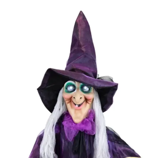 Northlight LED Lighted and Animated Witch Halloween Decoration - 5.5' image {4}