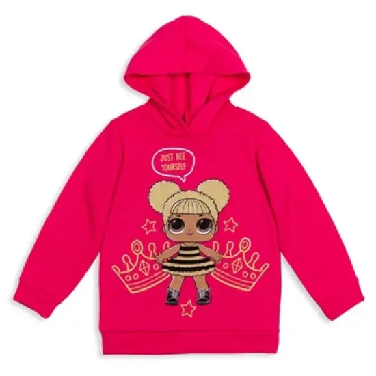 L.O.L. Surprise! Queen Bee Diva Girls Fleece Pullover Hoodie Little Kid to Big Kid image {9}