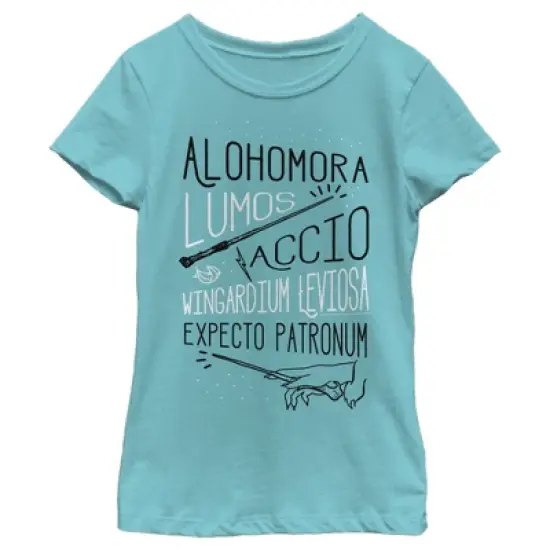 Girl's Harry Potter List of Spells T-Shirt image {3}