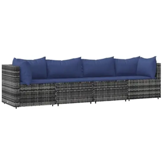 vidaXL Patio Lounge Set Grey image {10}