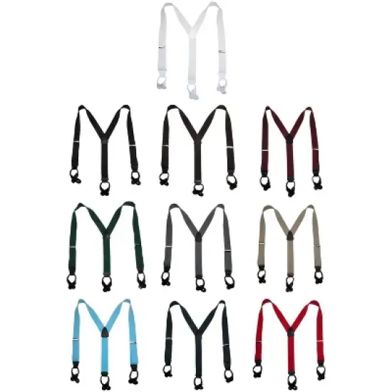 CTM Men's Big & Tall Elastic Button End Suspender with Bachelor Buttons image {2}