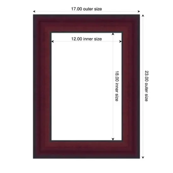 Amanti Art Canterbury Cherry Framed Dry Erase Magnetic Board image {4}