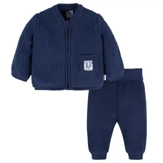 Gerber Baby Boys' 2-piece Microplush Jacket & Microfleece Jogger Set image {12}