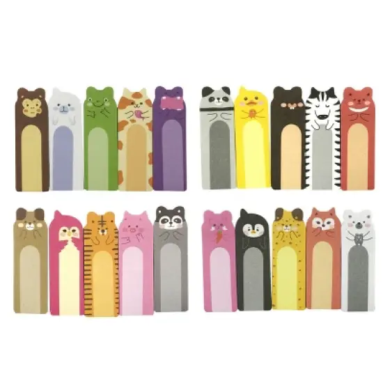 Wrapables Animal Friends Bookmark Flag Tab Sticky Notes (Set of 4) image {1}